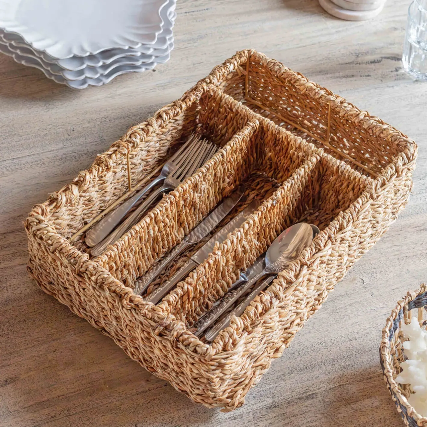 Graham & Green Outdoor Dining|Kitchen Accessories<Seagrass Cutlery Tray