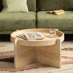 Graham & Green Coffee Tables<Seth Round Tray Top Coffee Table
