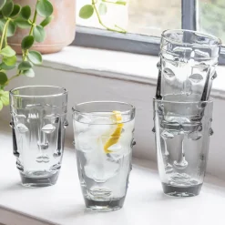 Graham & Green Outdoor Dining|Glassware<Set of Four Grey Face Tumblers
