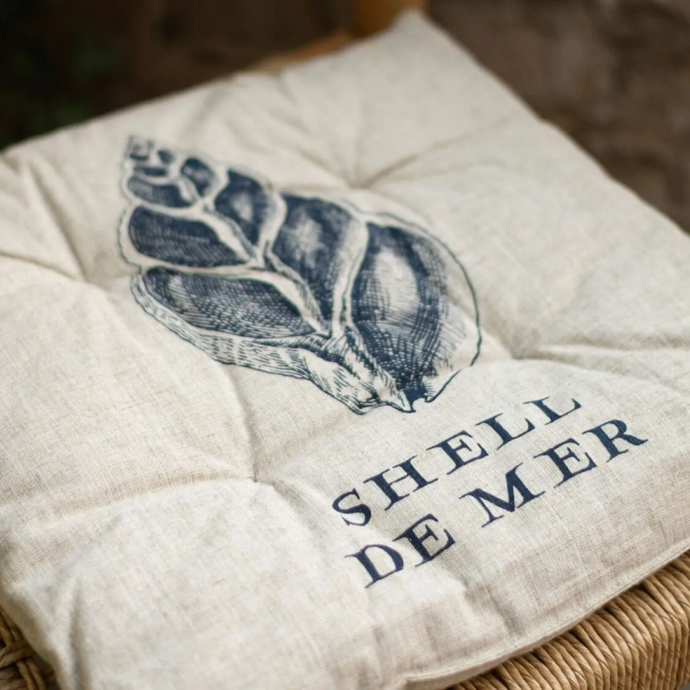 Graham & Green Seat Pads & Bed Rolls|Seat Pads & Bed Rolls<Set of Four La Mer Print Seat Pads
