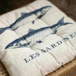 Graham & Green Seat Pads & Bed Rolls|Seat Pads & Bed Rolls<Set of Four La Mer Print Seat Pads