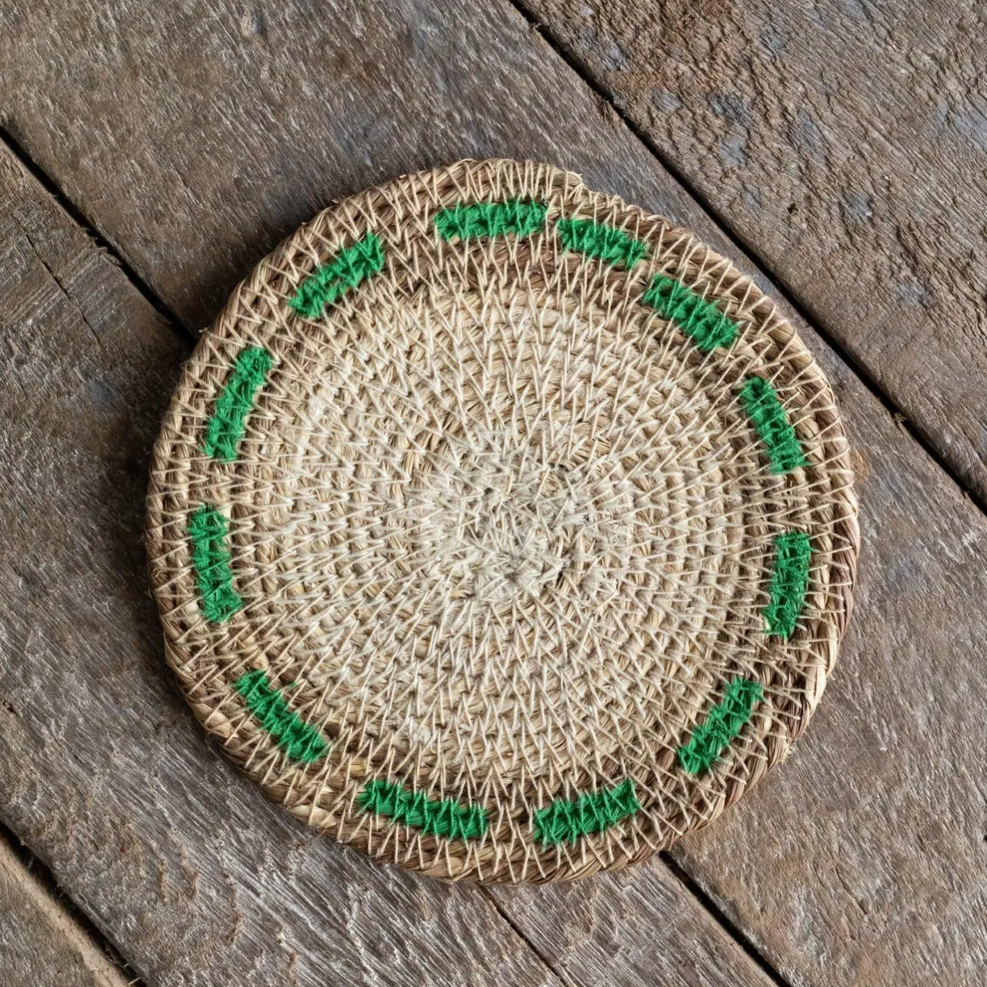 Graham & Green Outdoor Dining|Placemats, Coasters & Trays<Set of Four Miro Green Dash Coasters