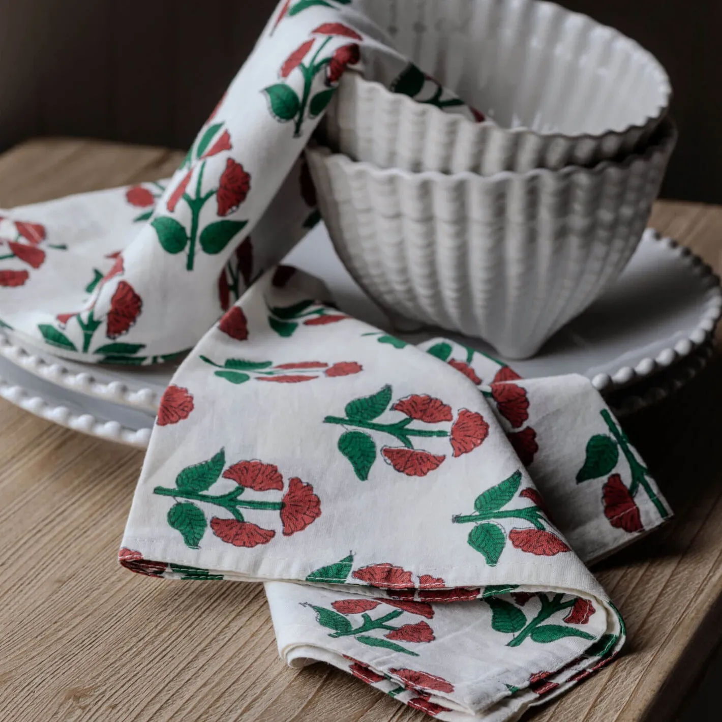 Graham & Green Table Cloths & Napkins|Table Cloths & Napkins<Set of Four Ooty Napkins