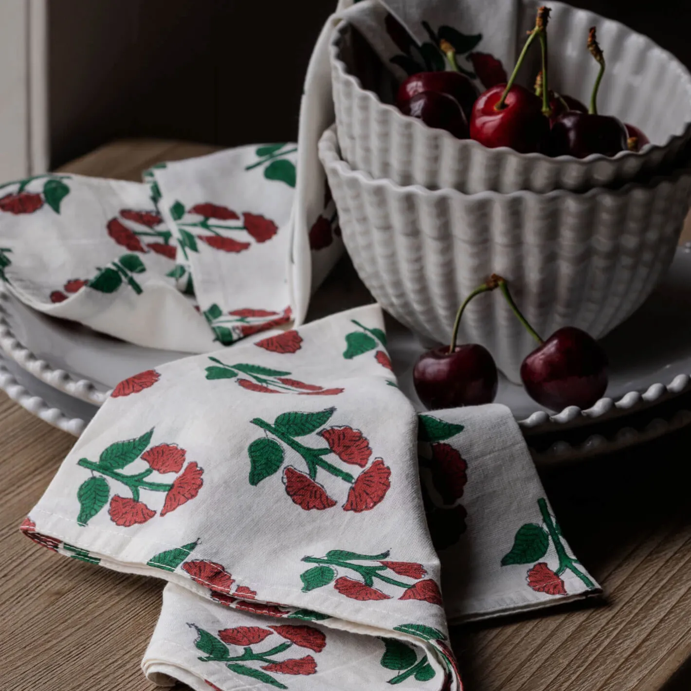 Graham & Green Table Cloths & Napkins|Table Cloths & Napkins<Set of Four Ooty Napkins