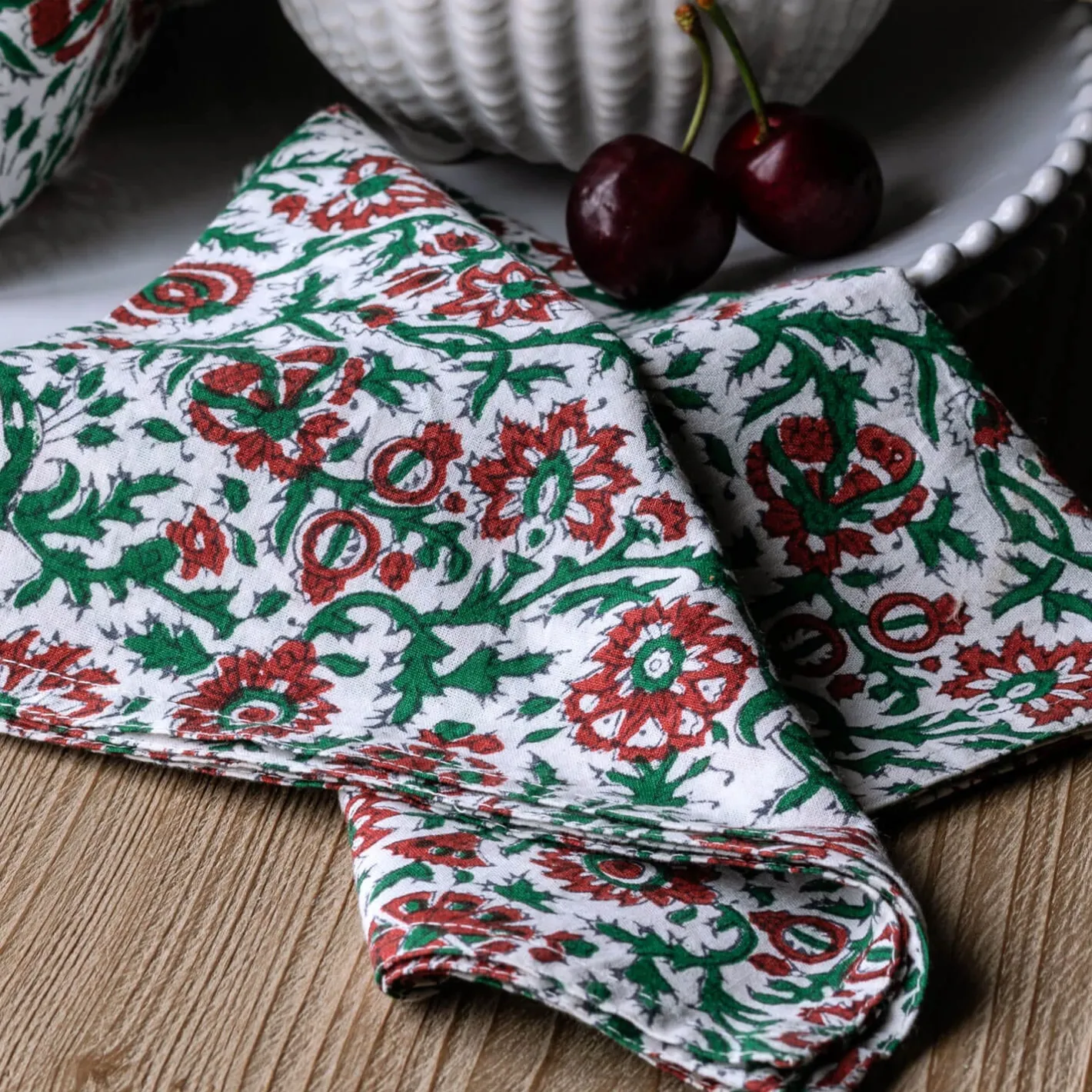 Graham & Green Table Cloths & Napkins|Table Cloths & Napkins<Set of Four Pondicherry Napkins