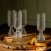 Graham & Green Glassware<Set of Four Rooftop Clear Glass Champagne Flutes