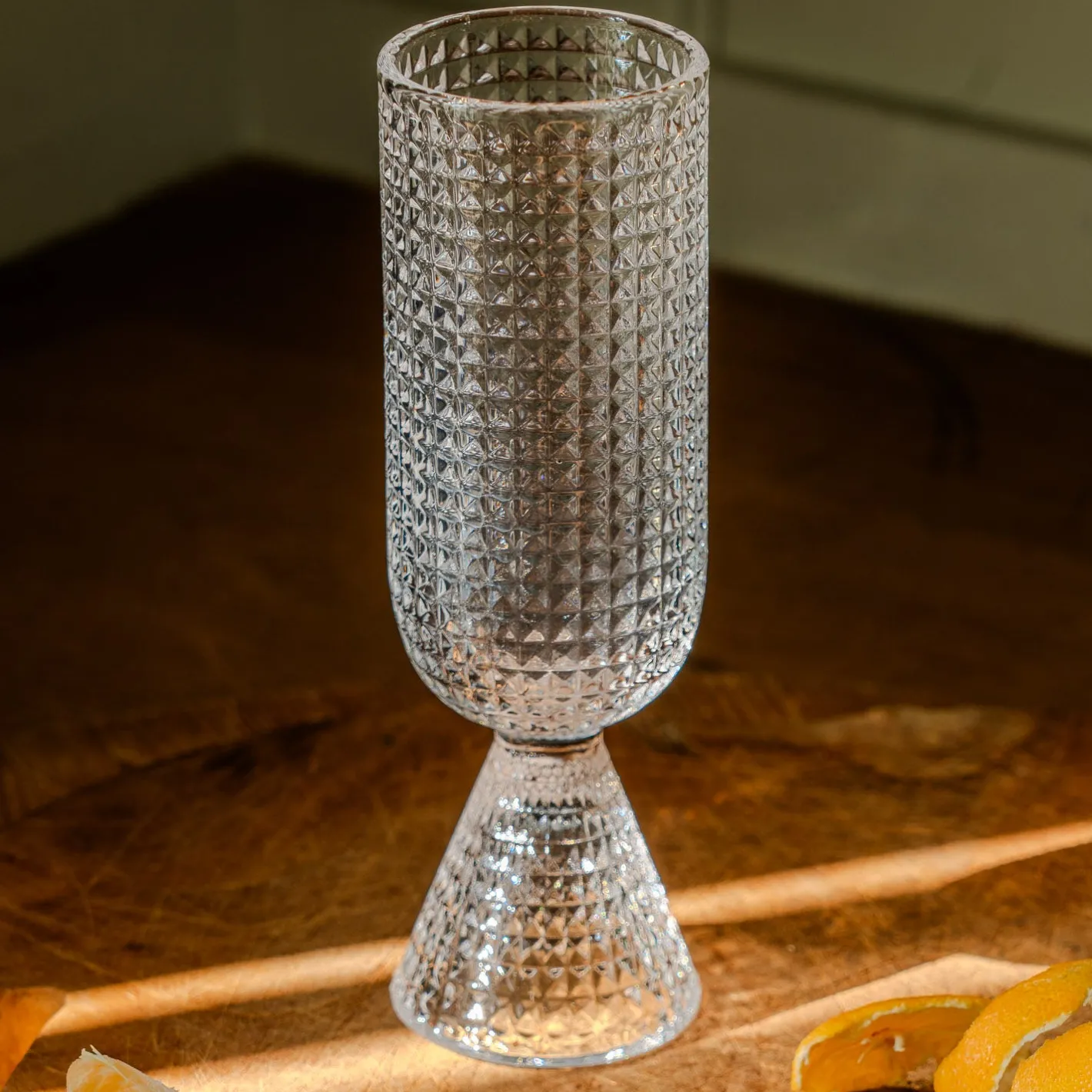 Graham & Green Glassware<Set of Four Rooftop Clear Glass Champagne Flutes