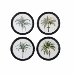 Graham & Green Prints & Wall Art<Set of Four Round Framed Palm Prints