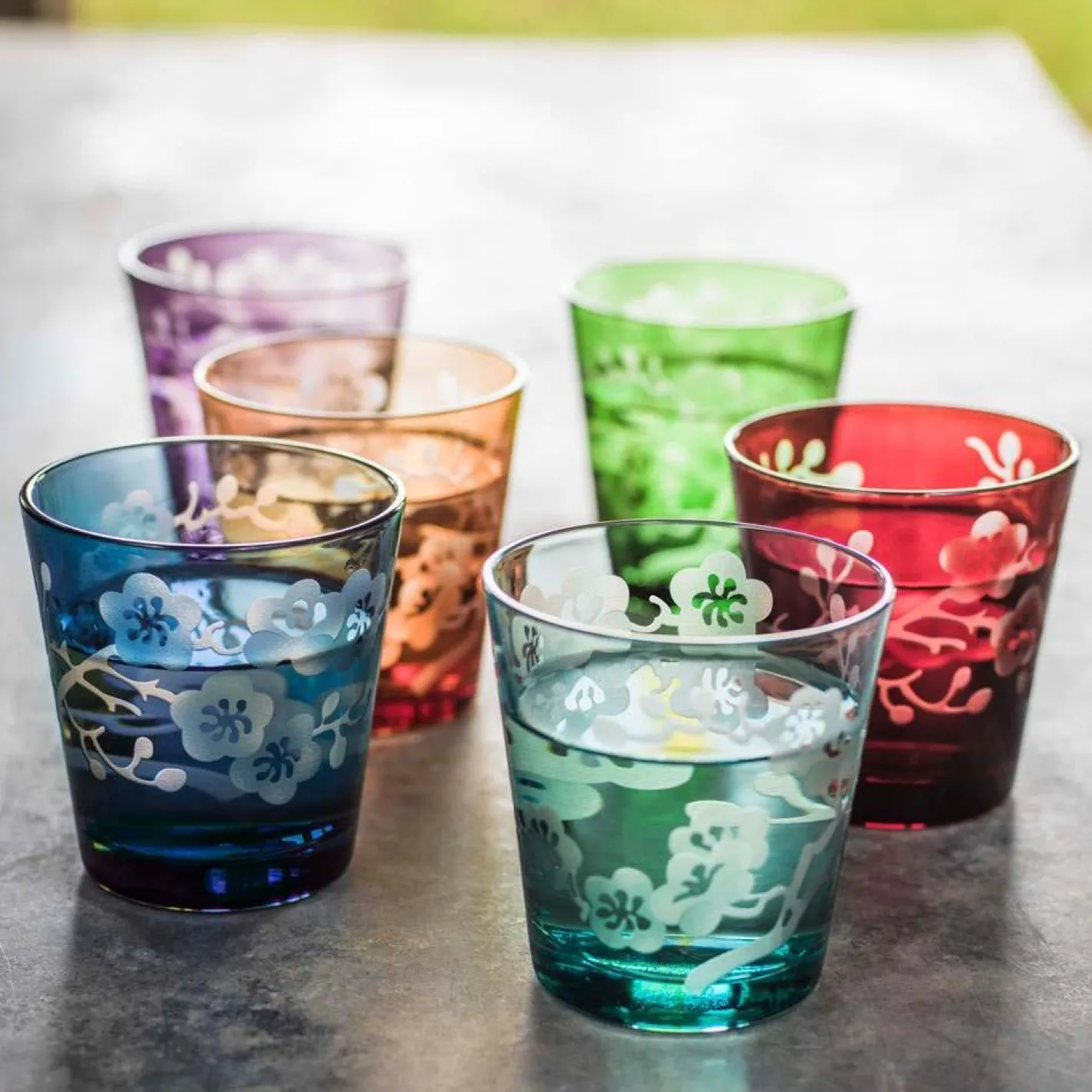 Graham & Green Outdoor Dining|Glassware<Set of Six Blossom Glasses