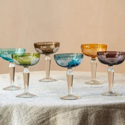 Graham & Green Glassware<Set of Six Peony Coupe Glasses
