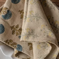 Graham & Green Table Cloths & Napkins|Table Cloths & Napkins<Set of Two Amelia and Asta Block Printed Napkins