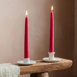 Graham & Green Candle Holders & Candles<Set of Two Arctic Pink Beeswax Dinner Candles
