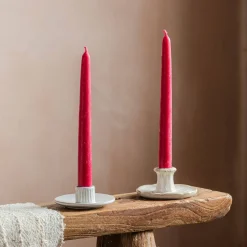 Graham & Green Candle Holders & Candles<Set of Two Arctic Pink Beeswax Dinner Candles