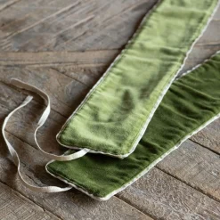 Graham & Green Curtains & Curtain Ties<Set of Two Avocado Velvet Curtain Tie Backs