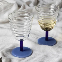 Graham & Green Glassware<Set of Two Blue Morgan Goblets