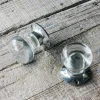 Graham & Green Knobs & Handles<Set of Two Clear Glass and Chrome Flat Globe Door Knobs