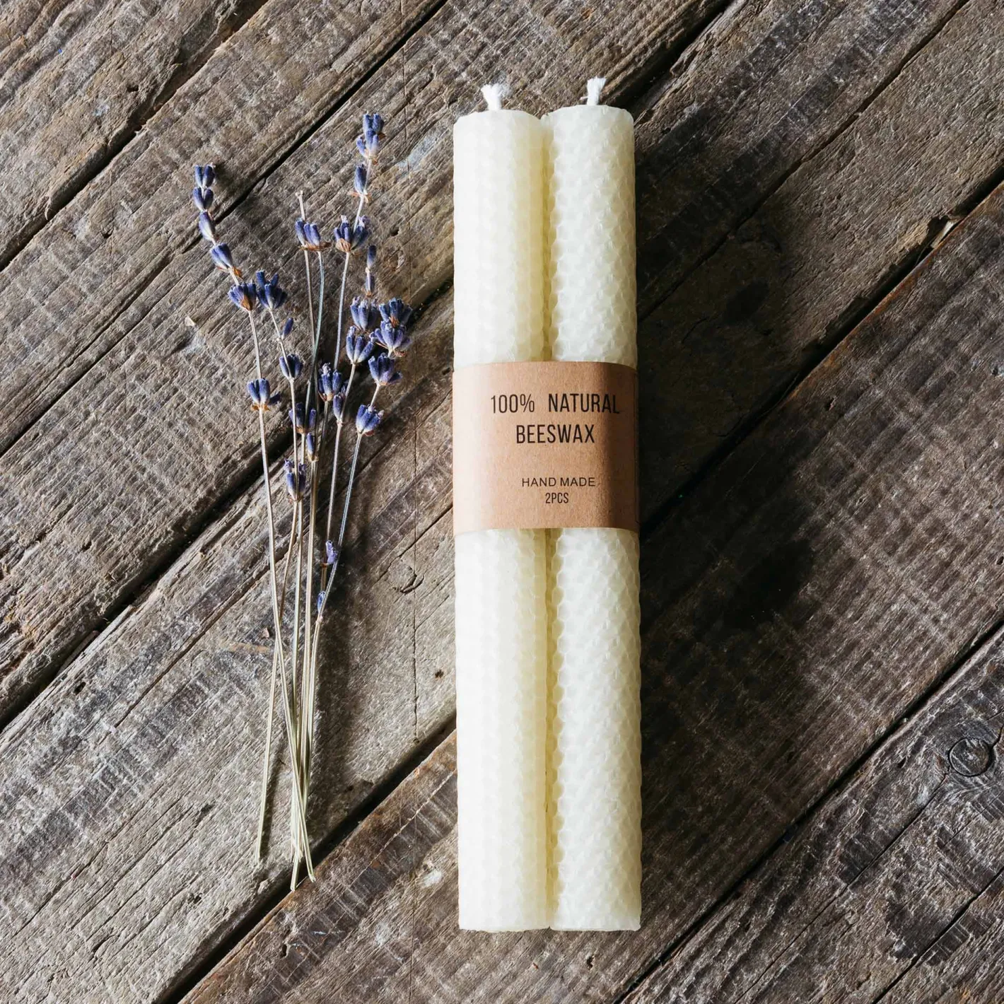 Graham & Green Candle Holders & Candles<Set of Two Cream Beeswax Candles