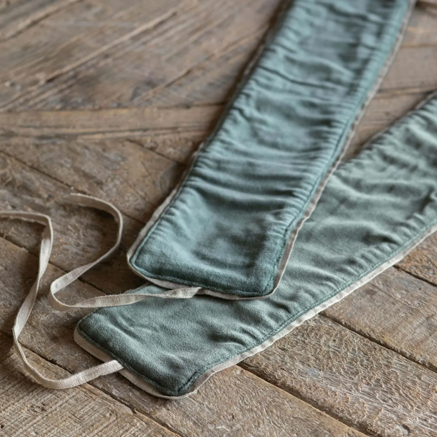 Graham & Green Curtains & Curtain Ties<Set of Two Dark Sage Velvet Curtain Tie Backs
