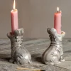 Graham & Green Candle Holders & Candles<Set of Two Hippo Candle Holders