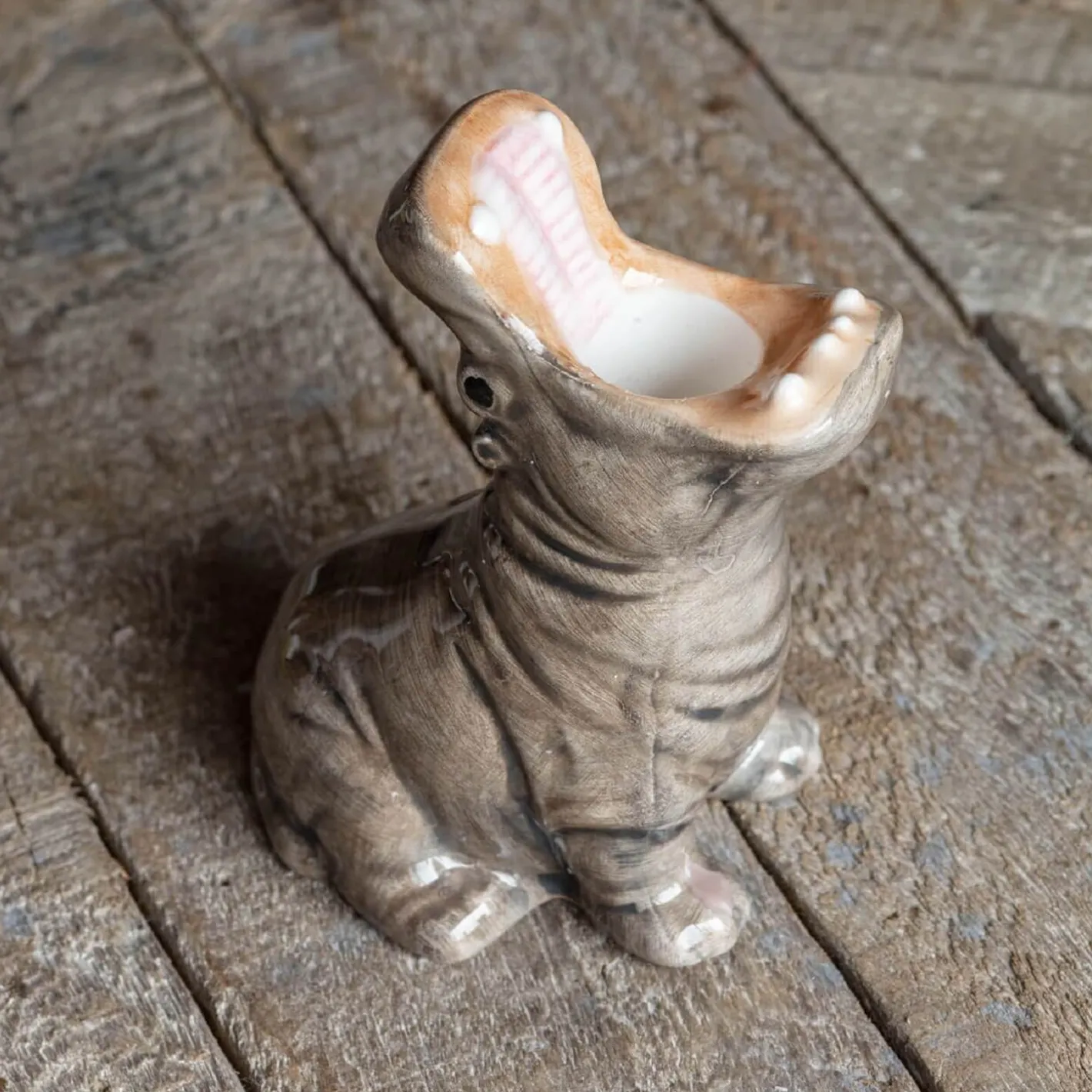 Graham & Green Candle Holders & Candles<Set of Two Hippo Candle Holders