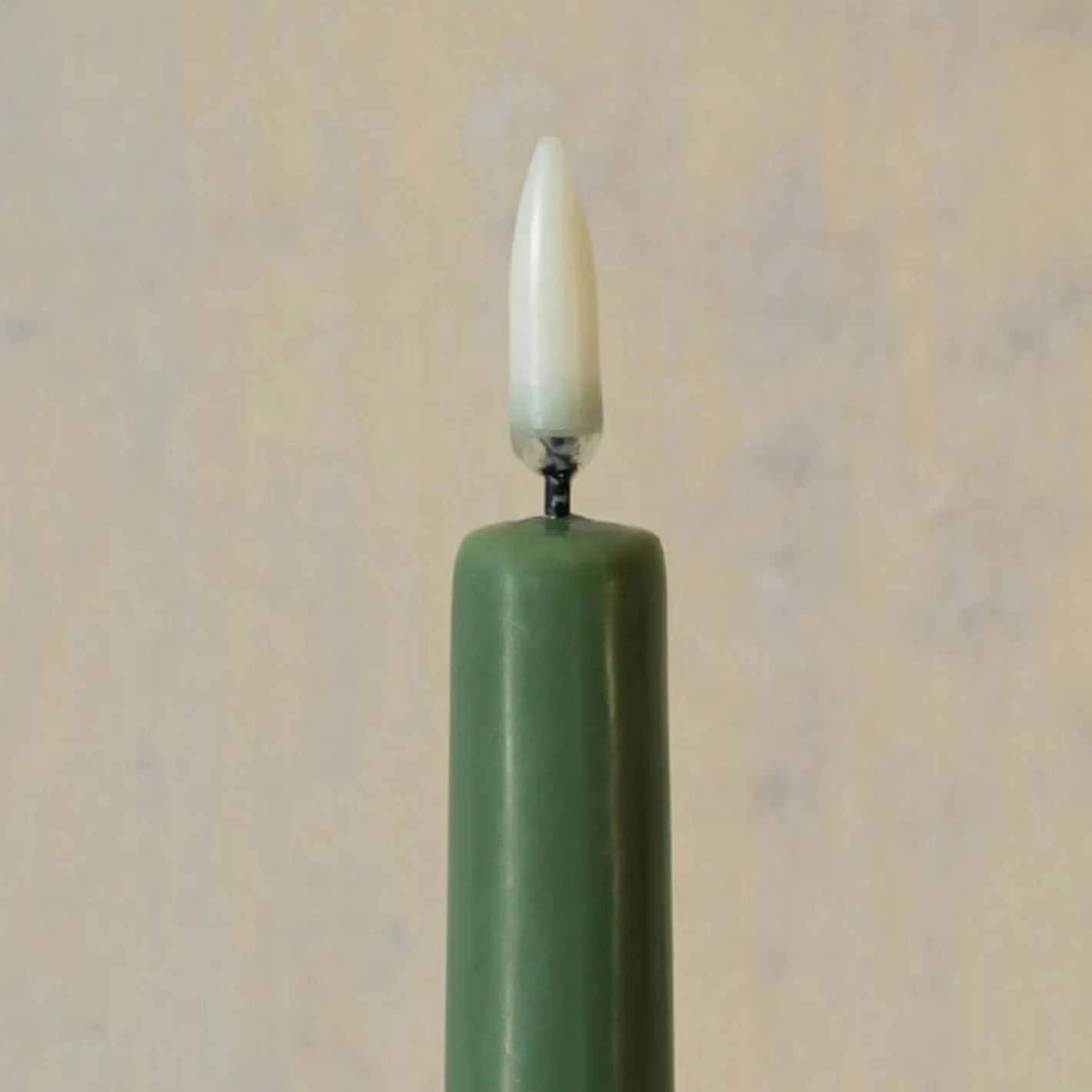 Graham & Green Led Candles|Led Candles<Set of Two LED Taper Candles Olive Green