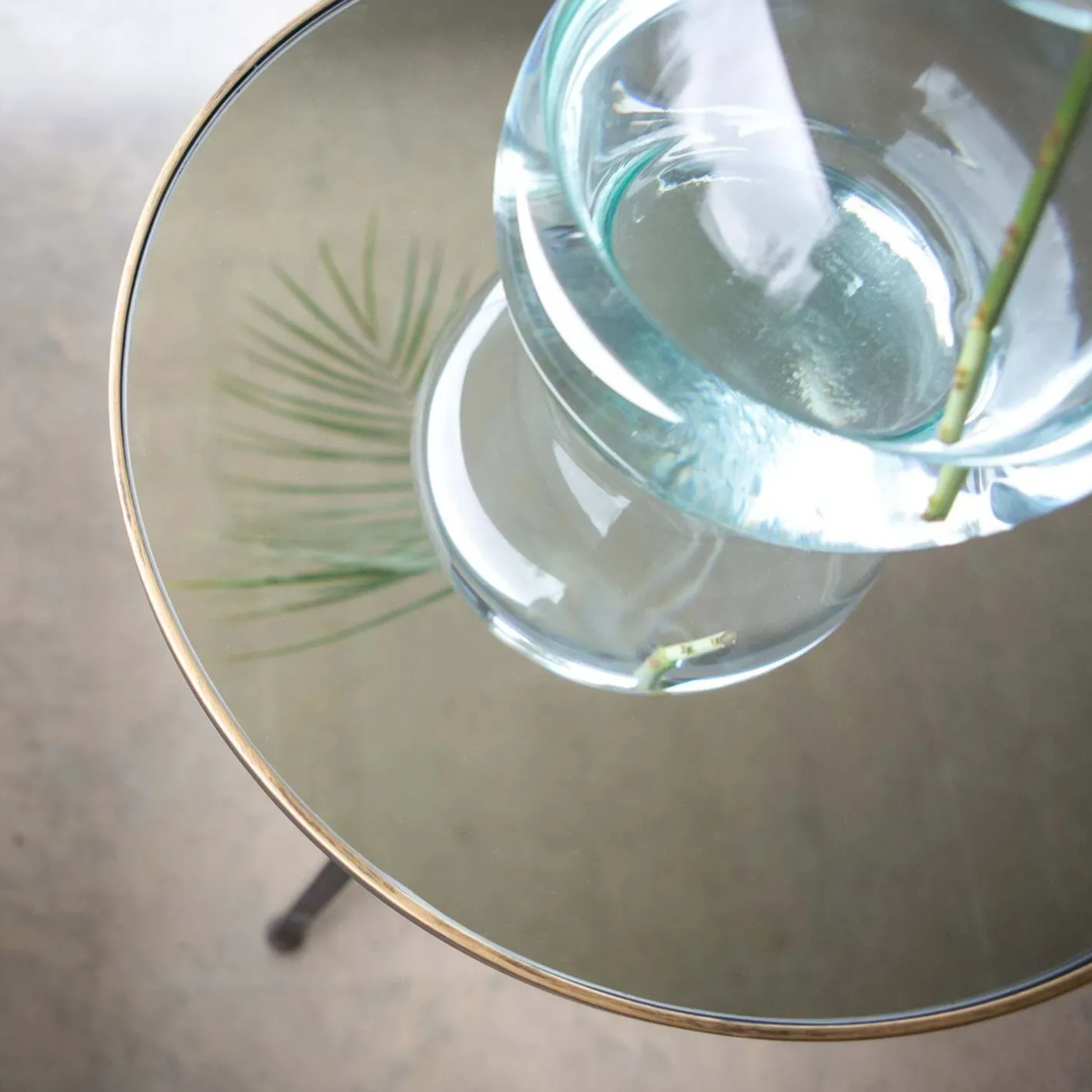 Graham & Green Side Tables<Set of Two Mirrored Top Side Tables