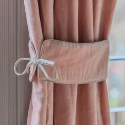 Graham & Green Curtains & Curtain Ties<Set of Two Rose Velvet Curtain Tie Backs