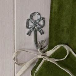 Graham & Green Coat Racks & Hooks|Curtains & Curtain Ties<Set of Two Silver Bow Curtain Hooks