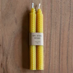 Graham & Green Candle Holders & Candles<Set of Two Yellow Beeswax Candles