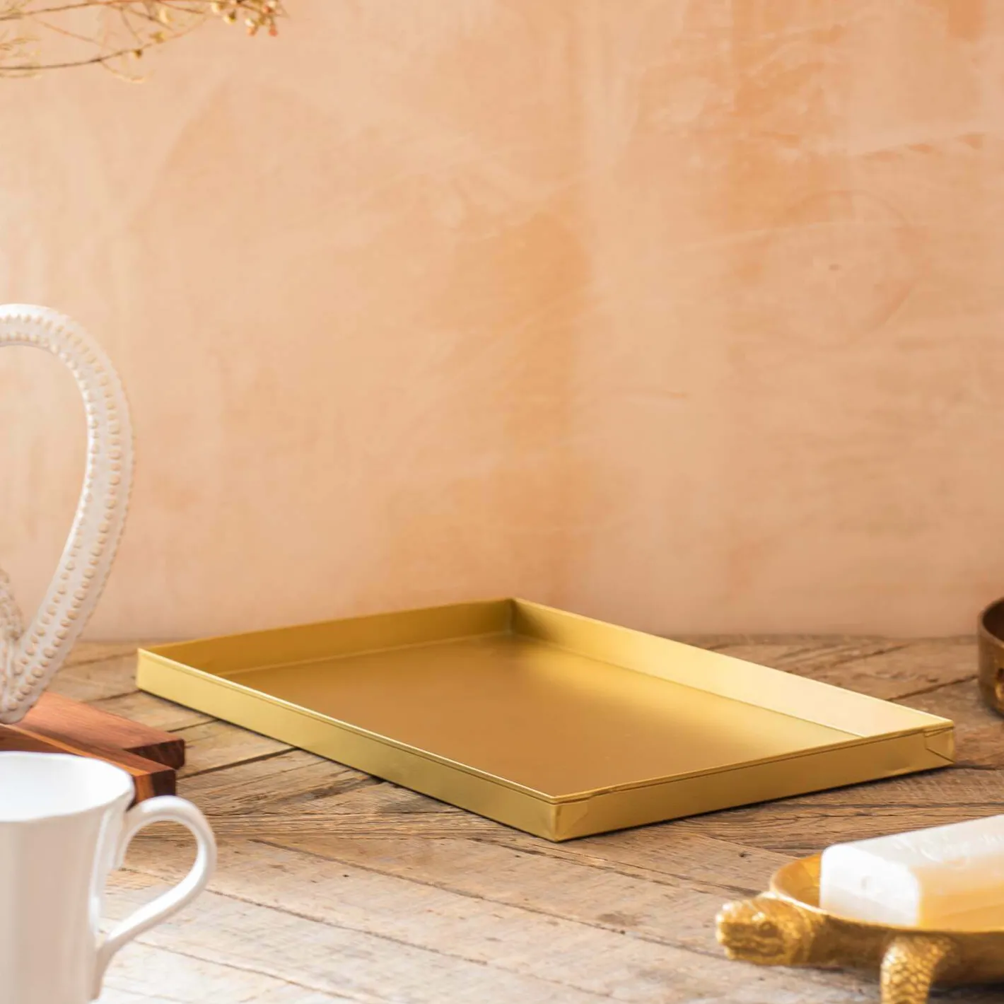 Graham & Green Kitchen Accessories<Short Gold Dish Rack