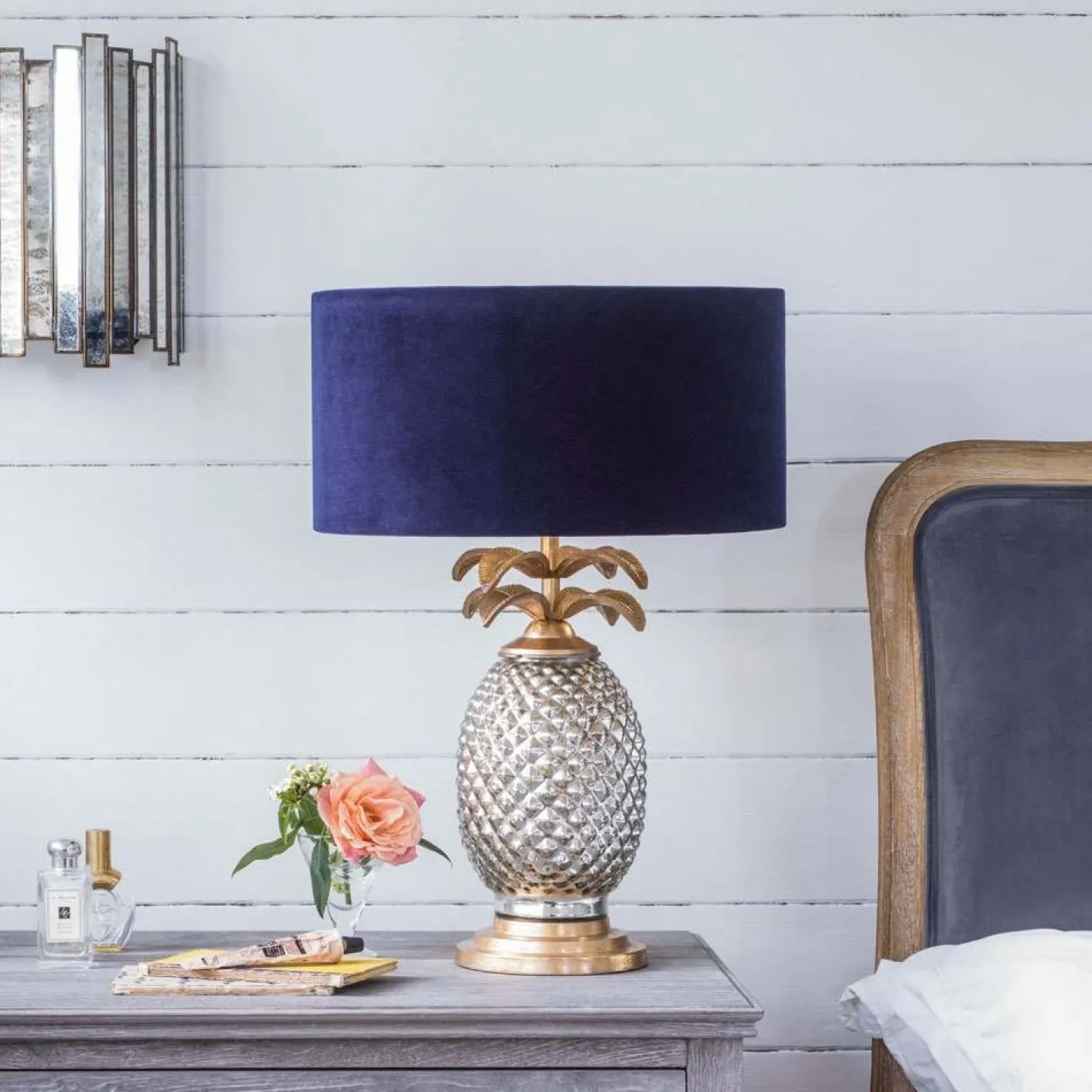 Graham & Green Table Lamps<Silver and Gold Pineapple Lamp