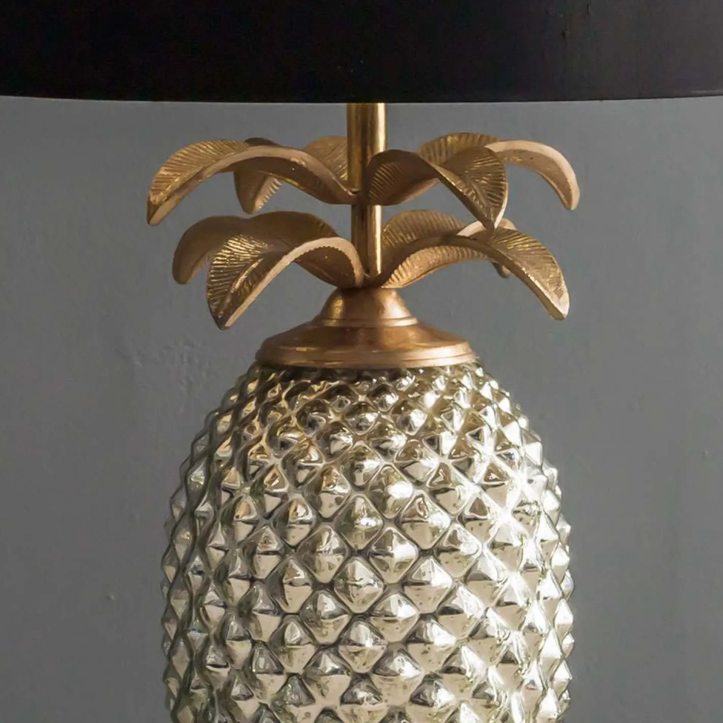 Graham & Green Table Lamps<Silver and Gold Pineapple Lamp