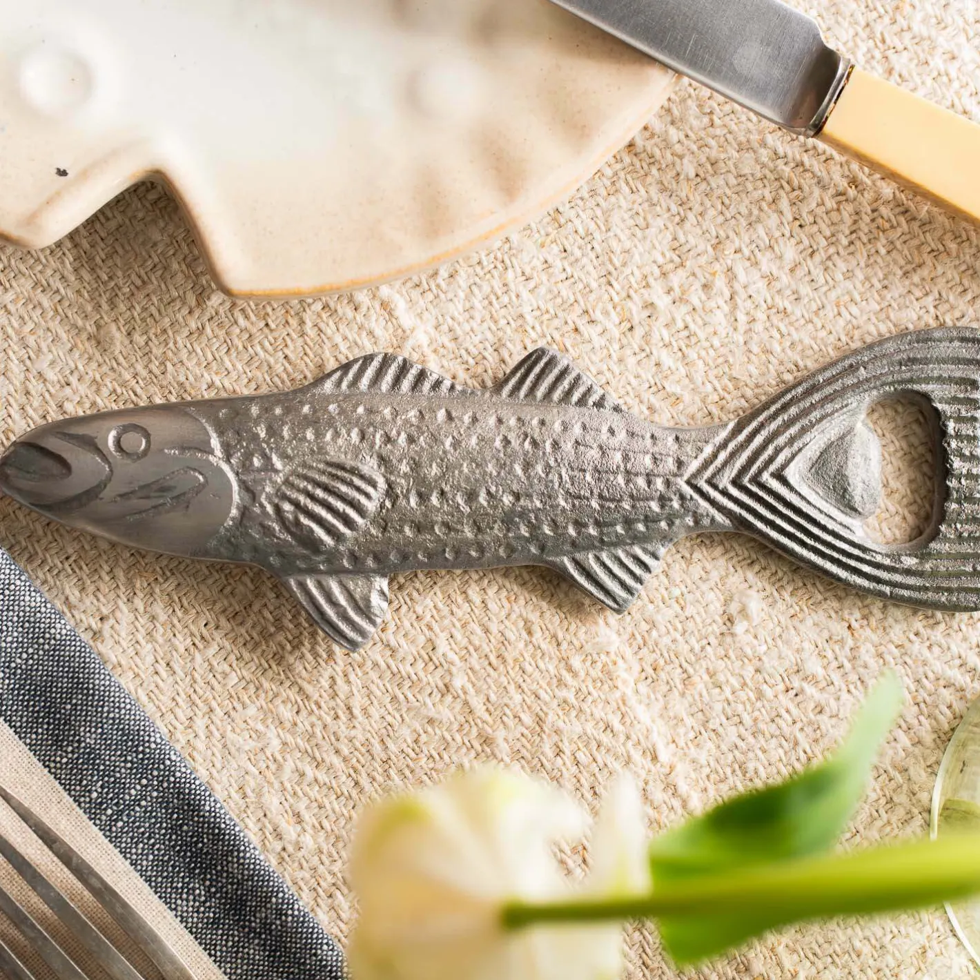 Graham & Green Outdoor Dining|Barware<Silver Fish Bottle Opener