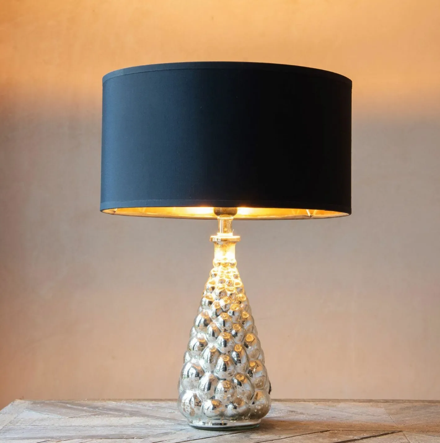 Graham & Green Table Lamps<Silver Grape Bubble Table Lamp