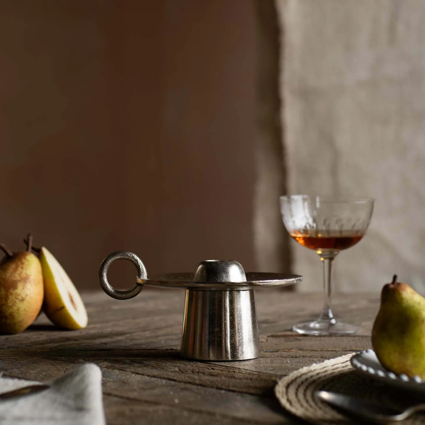 Graham & Green Candle Holders & Candles<Silver Rest Candle Holder