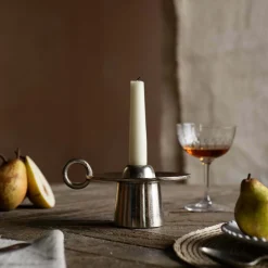 Graham & Green Candle Holders & Candles<Silver Rest Candle Holder