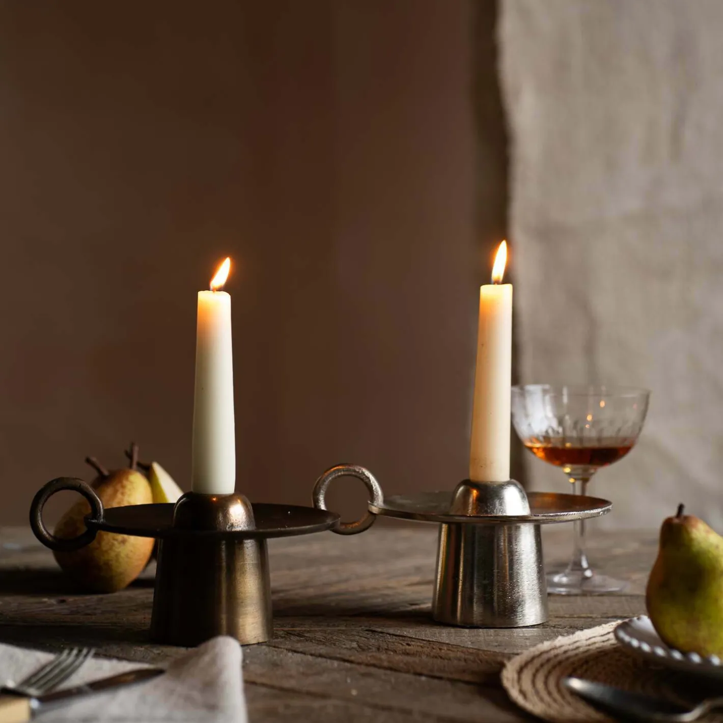 Graham & Green Candle Holders & Candles<Silver Rest Candle Holder