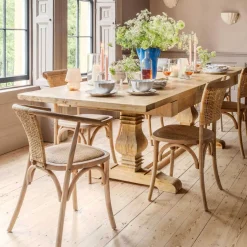 Graham & Green Dining Tables<Single Column Reclaimed Elm 12 Seater Extendable Table