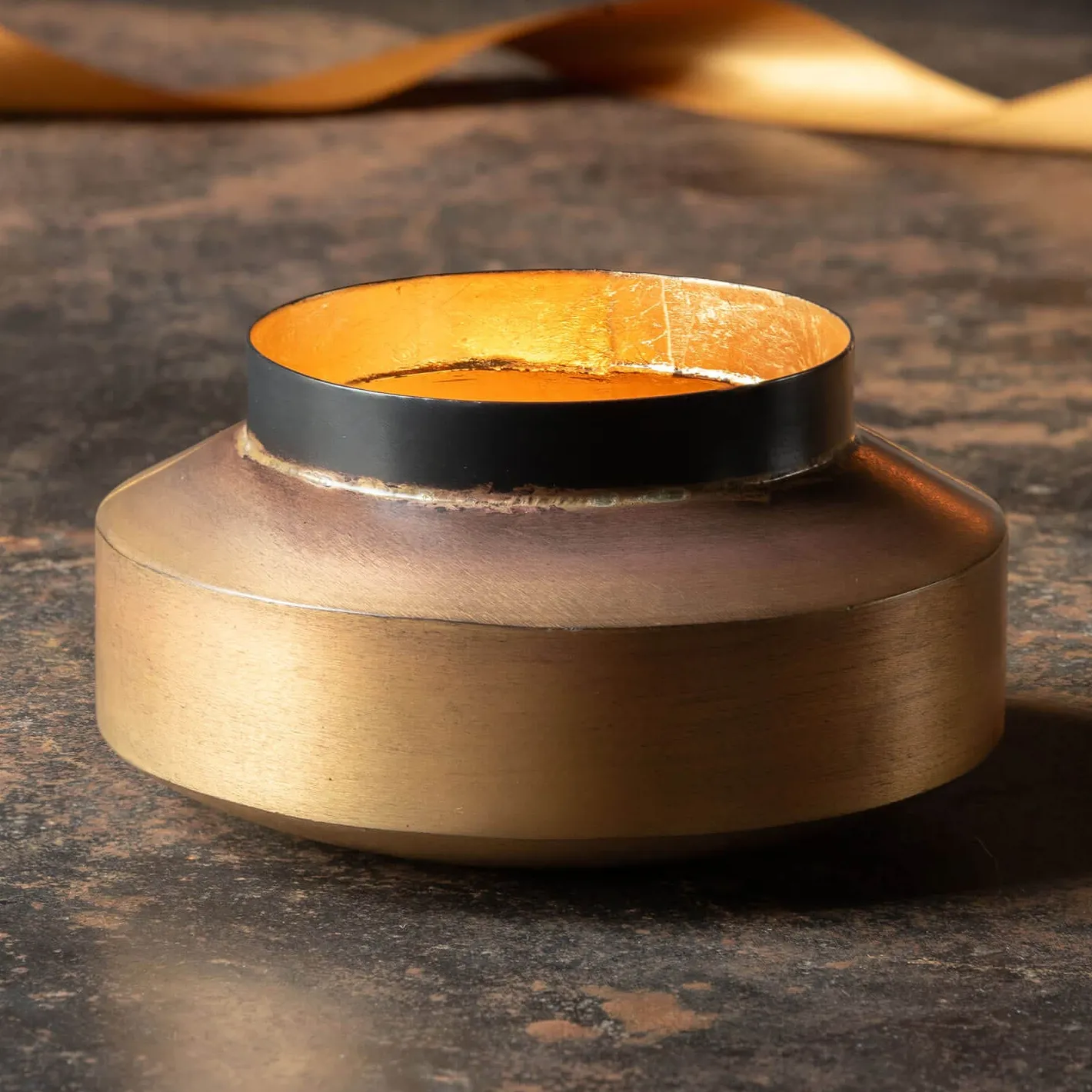 Graham & Green Candle Holders & Candles<Small Brass and Gold Urn Tea Light Holder