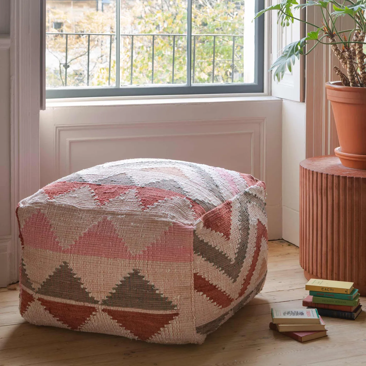 Graham & Green Pouffes & Beanbags|Pouffes & Bean Bags<Small Chindi Rag Rug Pouffe