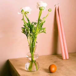 Graham & Green Vases & Plant Pots<Small Curved Clear Glass Vase