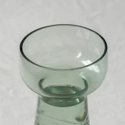 Graham & Green Vases & Plant Pots<Small Etched Floral Green Glass Vase