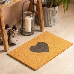 Graham & Green Doormats|Doormats<Small Natural Heart Doormat