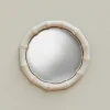 Graham & Green Round Mirrors|Wall Mirrors<Small White Bamboo Convex Mirror