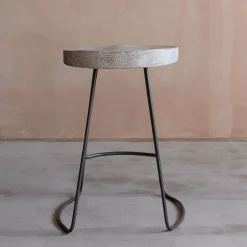 Graham & Green Stools<Small Wood And Iron Stool