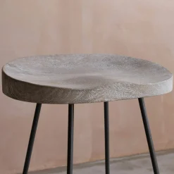 Graham & Green Stools<Small Wood And Iron Stool