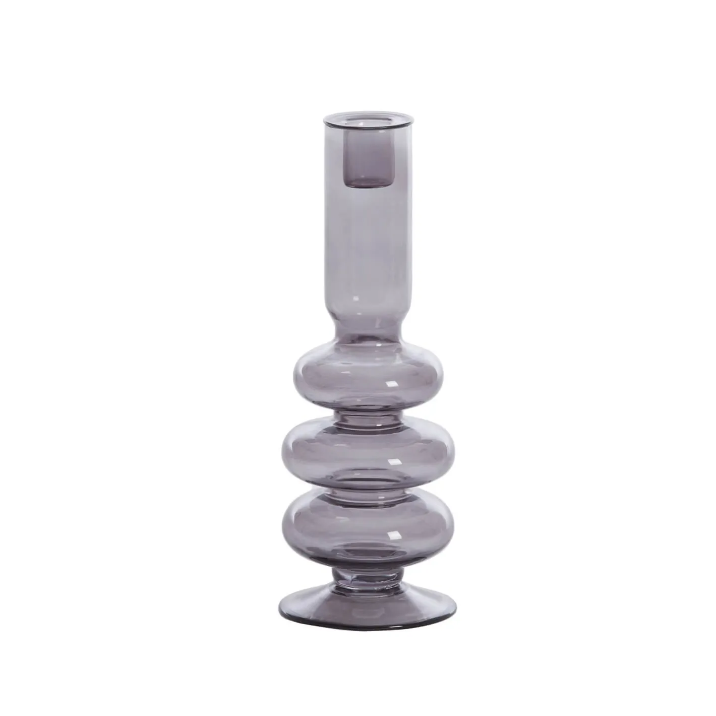 Graham & Green Candle Holders & Candles<Smoke Grey Bubble Candle Holder