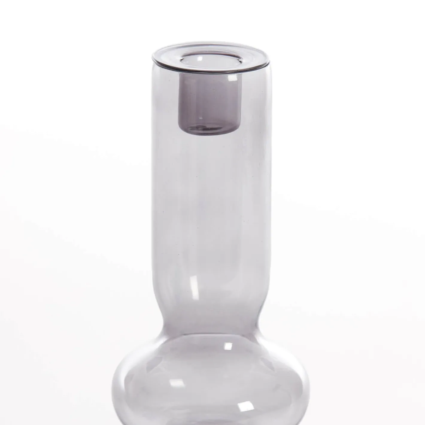 Graham & Green Candle Holders & Candles<Smoke Grey Bubble Candle Holder