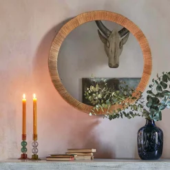 Graham & Green Round Mirrors|Wall Mirrors<Sorrento Rattan Wall Mirror