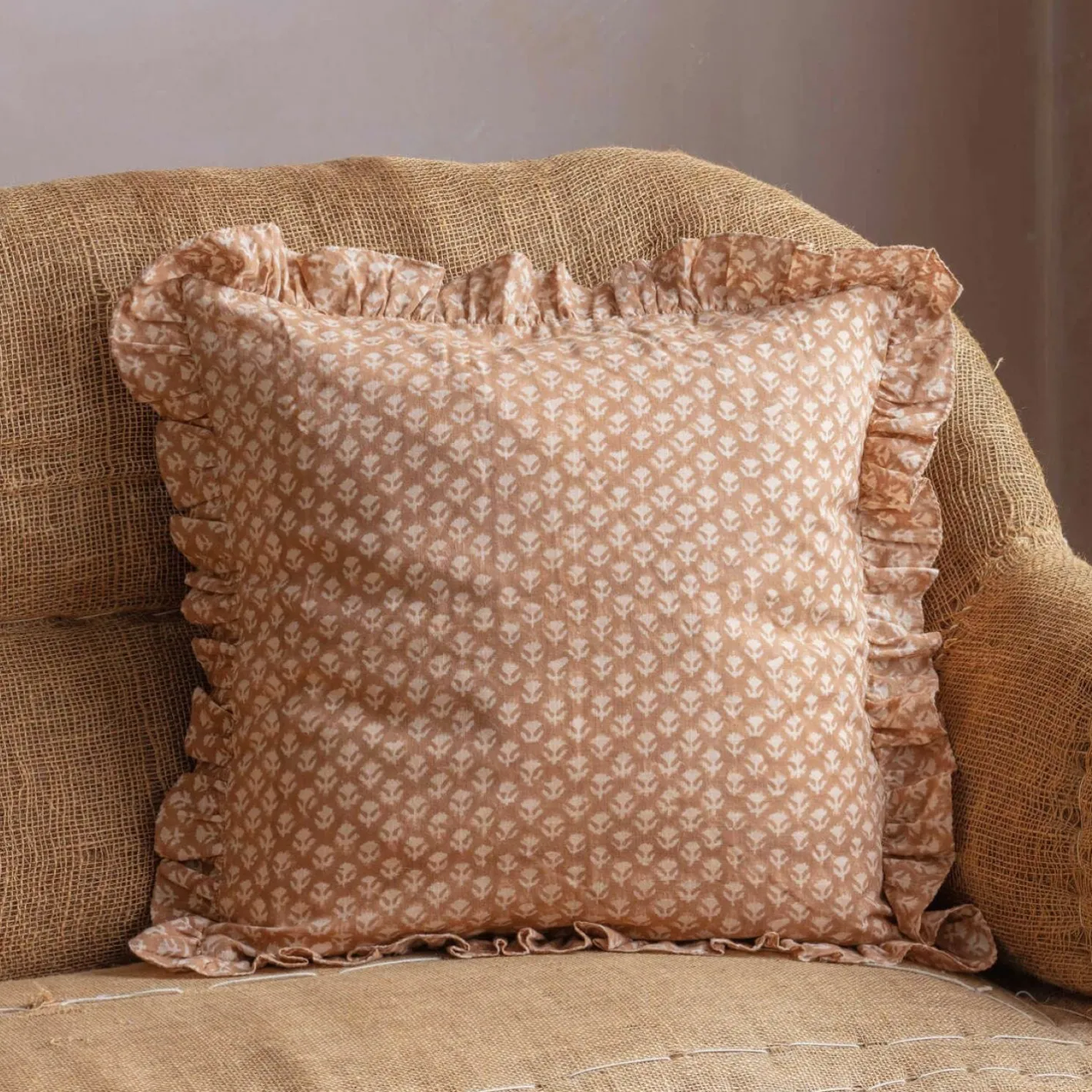 Graham & Green Sofa Cushions|Cushions<Square Floral Block Printed Cushions